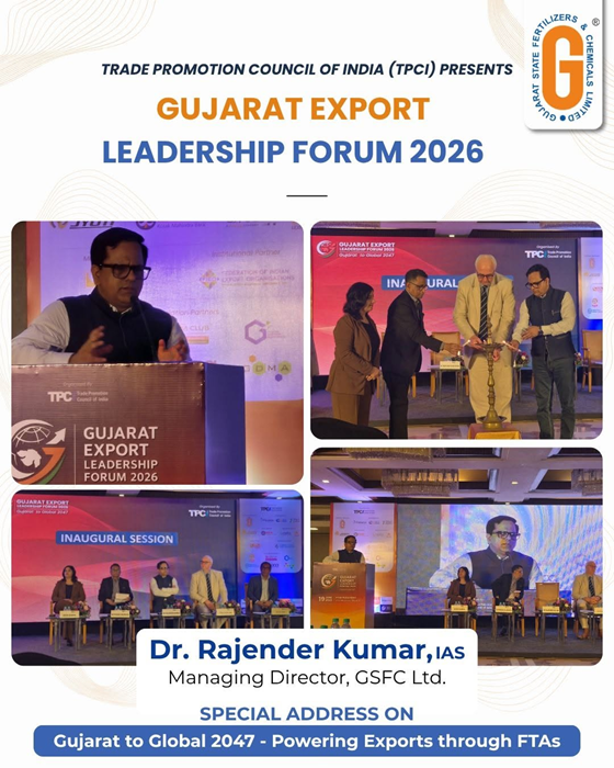 GSFC MD addresses Gujarat Export Leadership Forum 2026